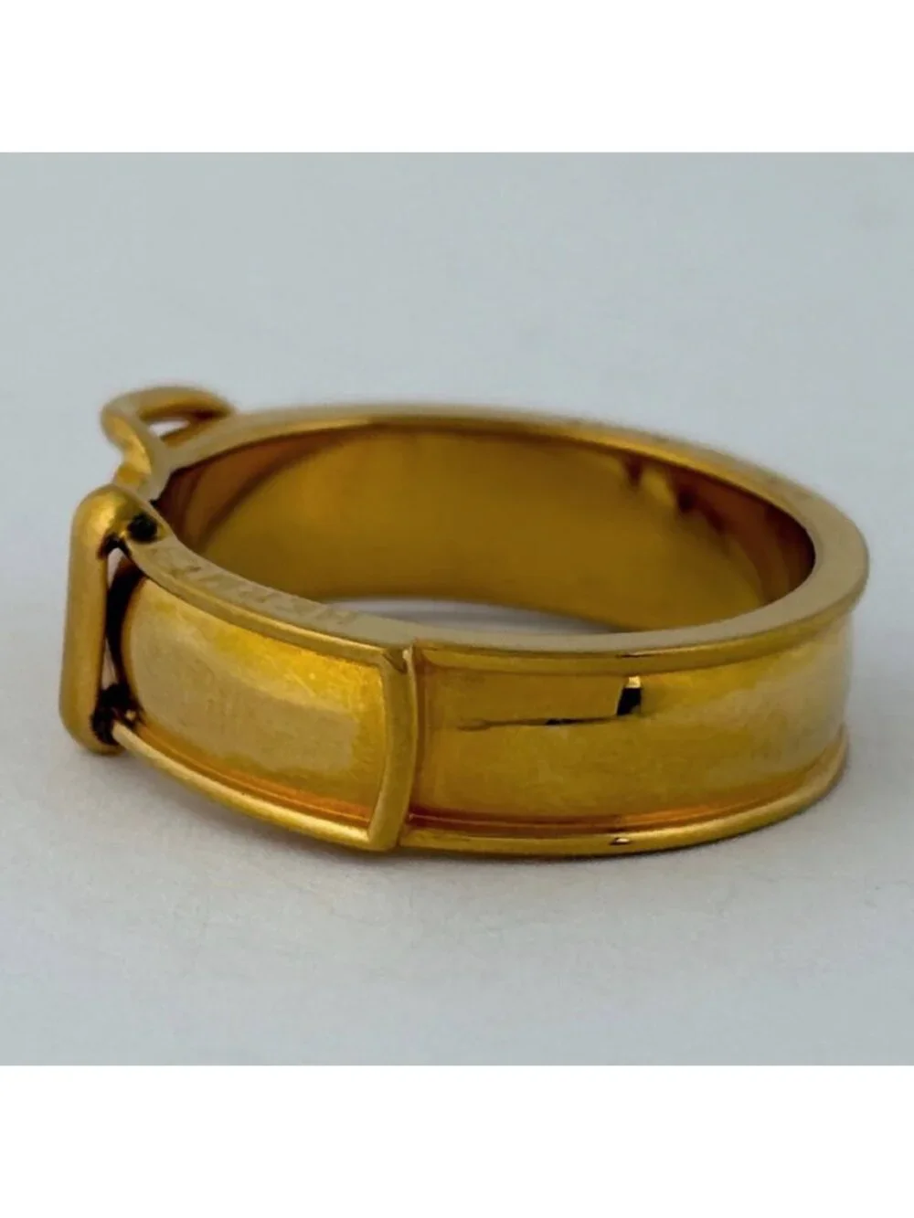 Hermes Boucle Series Scarf Ring Closure Gold Plated - Picture 3 of 4